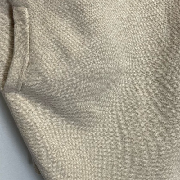 J Crew Collarless Sweater Blazer Womens XL Tan Beige Cardigan Open Front Pockets - Picture 4 of 10